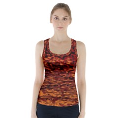 Red Waves Flow Series 2 Racer Back Sports Top by DimitriosArt