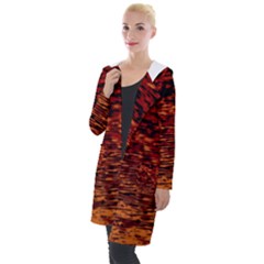 Red Waves Flow Series 2 Hooded Pocket Cardigan by DimitriosArt