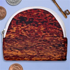 Red Waves Flow Series 2 Horseshoe Style Canvas Pouch by DimitriosArt