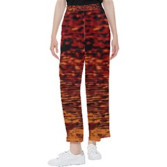 Red Waves Flow Series 2 Women s Pants  by DimitriosArt