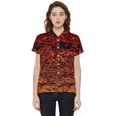 Red Waves Flow Series 2 Short Sleeve Pocket Shirt by DimitriosArt