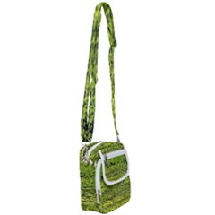 Green Waves Flow Series 1 Shoulder Strap Belt Bag by DimitriosArt