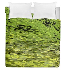 Green Waves Flow Series 1 Duvet Cover Double Side (queen Size) by DimitriosArt