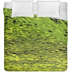 Green Waves Flow Series 1 Duvet Cover Double Side (king Size) by DimitriosArt