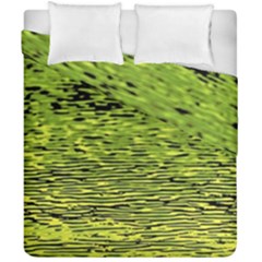 Green Waves Flow Series 1 Duvet Cover Double Side (california King Size) by DimitriosArt