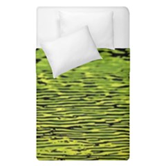 Green Waves Flow Series 1 Duvet Cover Double Side (single Size) by DimitriosArt