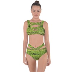 Green Waves Flow Series 1 Bandaged Up Bikini Set  by DimitriosArt