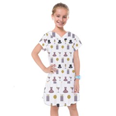 Shiny New Year Things Kids  Drop Waist Dress by SychEva