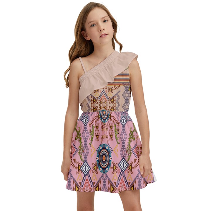 5.17 B3 Kids  One Shoulder Party Dress