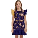 flamingo purple Kids  Winged Sleeve Dress View1