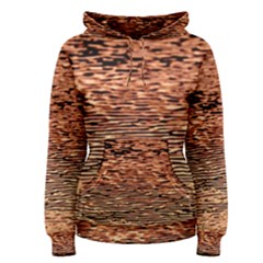 Orange  Waves Flow Series 1 Women s Pullover Hoodie by DimitriosArt