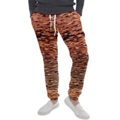 Orange  Waves Flow Series 1 Men s Jogger Sweatpants by DimitriosArt