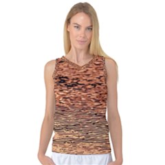 Orange  Waves Flow Series 1 Women s Basketball Tank Top by DimitriosArt