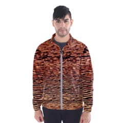 Orange  Waves Flow Series 1 Men s Windbreaker by DimitriosArt