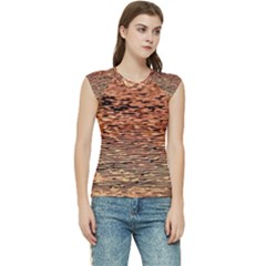 Orange  Waves Flow Series 1 Women s Raglan Cap Sleeve Tee by DimitriosArt