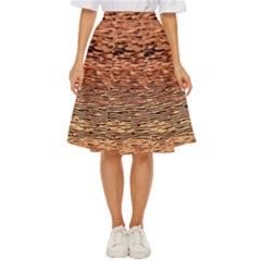 Orange  Waves Flow Series 1 Classic Short Skirt by DimitriosArt