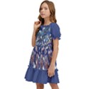 Japan blue Kids  Puff Sleeved Dress View3