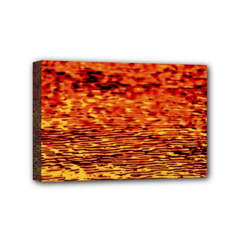 Red Waves Flow Series 2 Mini Canvas 6  X 4  (stretched) by DimitriosArt