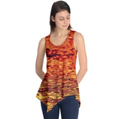 Red Waves Flow Series 2 Sleeveless Tunic by DimitriosArt