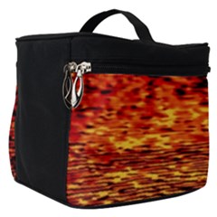 Red Waves Flow Series 2 Make Up Travel Bag (small) by DimitriosArt