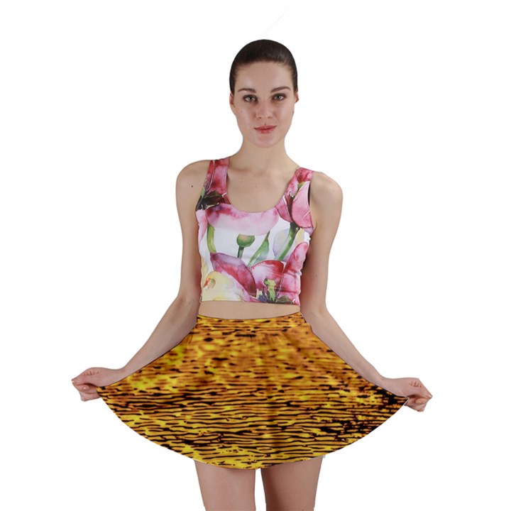 Gold Waves Flow Series 1 Mini Skirt