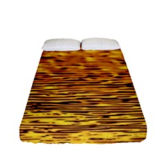 Gold Waves Flow Series 1 Fitted Sheet (full/ Double Size) by DimitriosArt