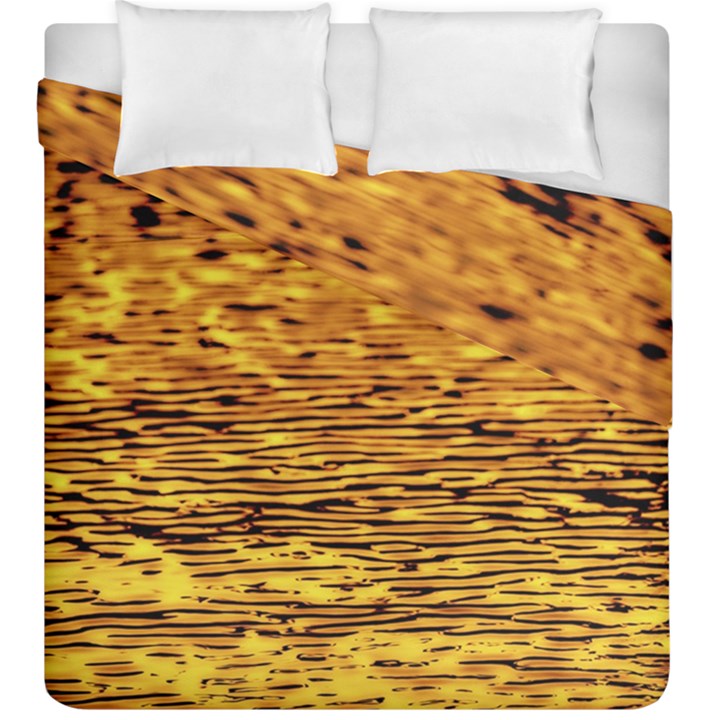 Gold Waves Flow Series 1 Duvet Cover Double Side (King Size)