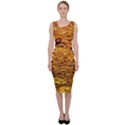 Gold Waves Flow Series 1 Sleeveless Pencil Dress View1