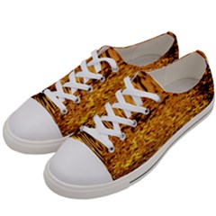 Gold Waves Flow Series 1 Women s Low Top Canvas Sneakers by DimitriosArt