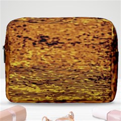 Gold Waves Flow Series 1 Make Up Pouch (large) by DimitriosArt