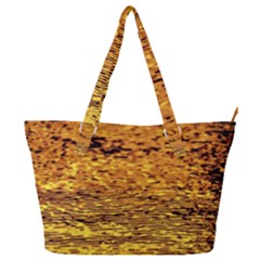 Gold Waves Flow Series 1 Full Print Shoulder Bag by DimitriosArt