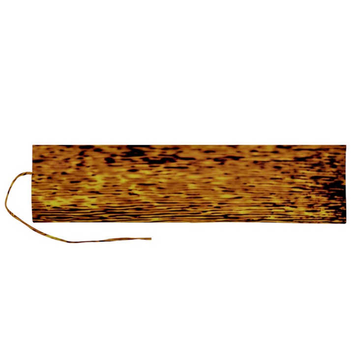 Gold Waves Flow Series 1 Roll Up Canvas Pencil Holder (L)