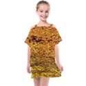 Gold Waves Flow Series 1 Kids  One Piece Chiffon Dress View1