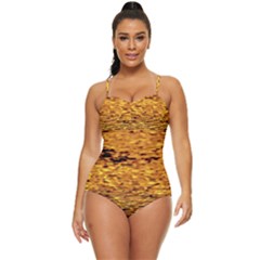 Gold Waves Flow Series 1 Retro Full Coverage Swimsuit by DimitriosArt