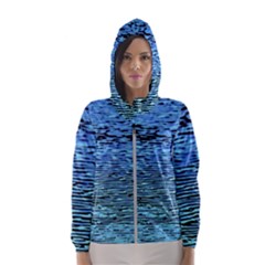 Blue Waves Flow Series 2 Women s Hooded Windbreaker by DimitriosArt