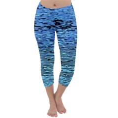 Blue Waves Flow Series 2 Capri Winter Leggings  by DimitriosArt