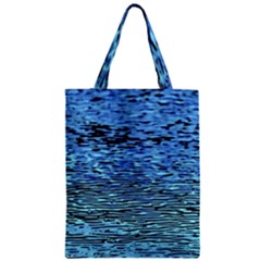 Blue Waves Flow Series 2 Zipper Classic Tote Bag by DimitriosArt