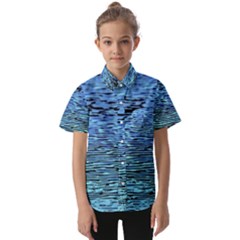 Blue Waves Flow Series 2 Kids  Short Sleeve Shirt