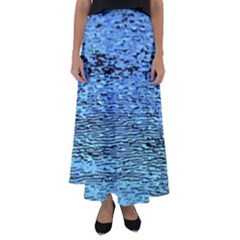 Blue Waves Flow Series 2 Flared Maxi Skirt by DimitriosArt