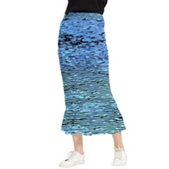 Blue Waves Flow Series 2 Maxi Fishtail Chiffon Skirt