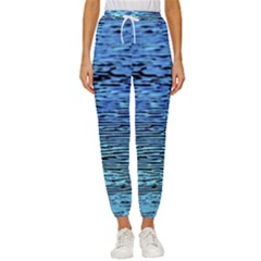 Blue Waves Flow Series 2 Cropped Drawstring Pants