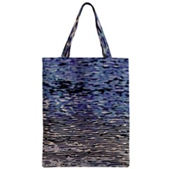 Silver Waves Flow Series 1 Zipper Classic Tote Bag by DimitriosArt