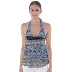 Silver Waves Flow Series 1 Babydoll Tankini Top by DimitriosArt