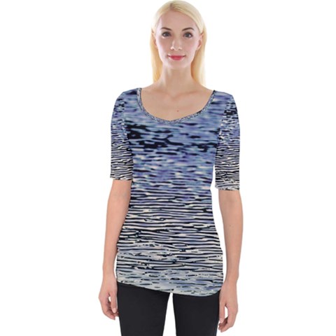 Silver Waves Flow Series 1 Wide Neckline Tee by DimitriosArt