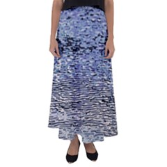 Silver Waves Flow Series 1 Flared Maxi Skirt by DimitriosArt