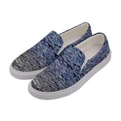 Silver Waves Flow Series 1 Women s Canvas Slip Ons by DimitriosArt