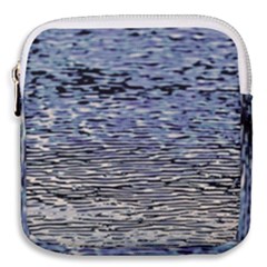 Silver Waves Flow Series 1 Mini Square Pouch by DimitriosArt