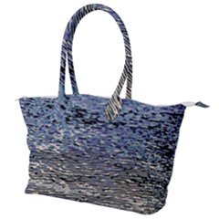 Silver Waves Flow Series 1 Canvas Shoulder Bag by DimitriosArt