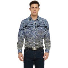 Silver Waves Flow Series 1 Men s Long Sleeve Pocket Shirt  by DimitriosArt