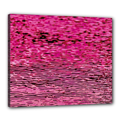 Pink  Waves Flow Series 1 Canvas 24  X 20  (stretched) by DimitriosArt